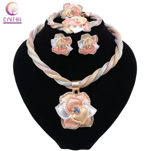 wedding jewelry sets cynthia fashion elegant flower pendant necklace luxury crystal dubai bride gold accessories 220916, Slivery;golden
wedding jewelry sets cynthia fashion elegant flower pendant necklace luxury crystal dubai bride gold accessories 220916, Slivery;golden