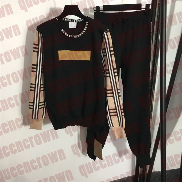 embroidery letter tracksuits warm knitted sweaters high waist straight jogging pants classic plaid sportswear, Gray
embroidery letter tracksuits warm knitted sweaters high waist straight jogging pants classic plaid sportswear, Gray