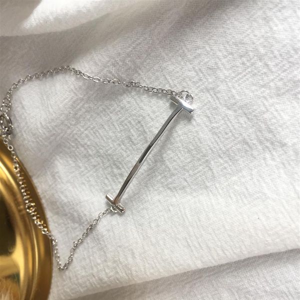 925 sterling silver love brand crossbar classic elegant fashion bracelet with logo woman girl diy jewelry316o, Golden;silver
925 sterling silver love brand crossbar classic elegant fashion bracelet with logo woman girl diy jewelry316o, Golden;silver