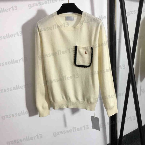 women sweaters jumper logo embroidery weave pattern fashion crew neck long sleeve wool knitted sweater women designer clothing 3 colors 091, White;black
women sweaters jumper logo embroidery weave pattern fashion crew neck long sleeve wool knitted sweater women designer clothing 3 colors 091, White;black