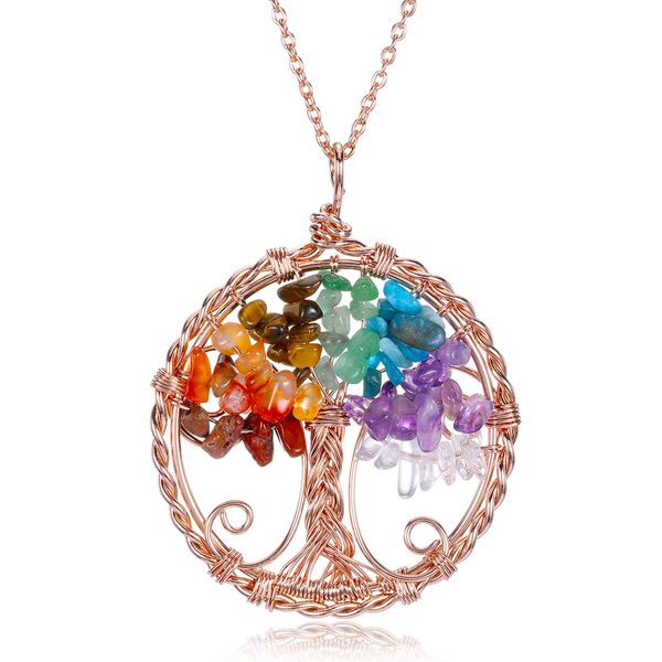 pendant necklaces 7 chakra healing crystal necklace tree of life wire wrapped reiki stone gemstone quartz jewelry for wo dhseller2010 amz1w, Silver
pendant necklaces 7 chakra healing crystal necklace tree of life wire wrapped reiki stone gemstone quartz jewelry for wo dhseller2010 amz1w, Silver