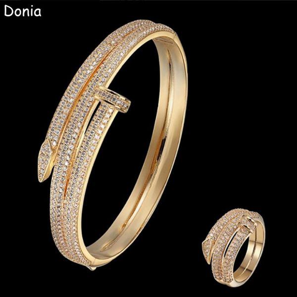 donia jewelry luxury bangle nail exaggerated titanium steel bracelet micro-inlaid colored zircon european and american fashion designer292h, Black
donia jewelry luxury bangle nail exaggerated titanium steel bracelet micro-inlaid colored zircon european and american fashion designer292h, Black