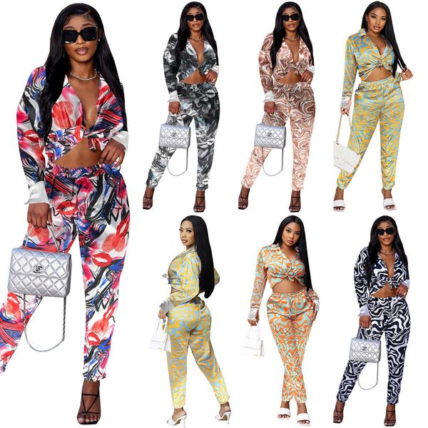 women long pants outfits corrugated printed long sleeved shirt and trousers suit lady casual matching set for 2022 spring and autumn, White
women long pants outfits corrugated printed long sleeved shirt and trousers suit lady casual matching set for 2022 spring and autumn, White