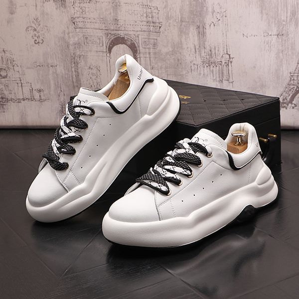 british designer wedding dress party shoes fashion white vulcanized breathable casual sneakers round toe thick bottom business driving walki, Black
british designer wedding dress party shoes fashion white vulcanized breathable casual sneakers round toe thick bottom business driving walki, Black