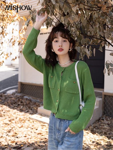 women s knits tees mishow short sweater women autumn solid oneck long sleeves hollow out single breasted cardigan loose knitted jacket mxb32, White
women s knits tees mishow short sweater women autumn solid oneck long sleeves hollow out single breasted cardigan loose knitted jacket mxb32, White