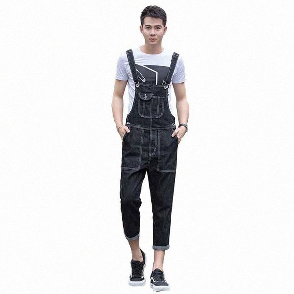 men's jeans big size denim overalls black men casual 3/4 calf-length pants loose baggy suspenders trousers man clothes w6ds#, Blue
men's jeans big size denim overalls black men casual 3/4 calf-length pants loose baggy suspenders trousers man clothes w6ds#, Blue