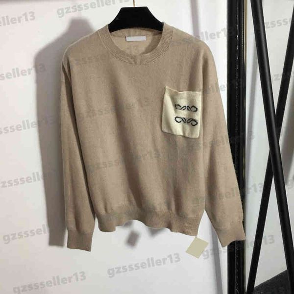 women sweaters jumper colorblock letter logo pocket fashion blend crew neck pullover knit sweater women designer clothing 3 colors, White;black
women sweaters jumper colorblock letter logo pocket fashion blend crew neck pullover knit sweater women designer clothing 3 colors, White;black