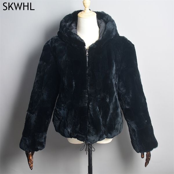 women's fur faux luxury women winter warm real rex rabbit hooded coat natural jackets lady thick overcoat 220916, Black
women's fur faux luxury women winter warm real rex rabbit hooded coat natural jackets lady thick overcoat 220916, Black