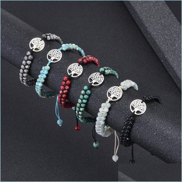 charm bracelets 6mm natural chakra beads bracelet tree of life charm handmade string braided bracelets women men yoga jewelry gift c3 dhstb, Golden;silver
charm bracelets 6mm natural chakra beads bracelet tree of life charm handmade string braided bracelets women men yoga jewelry gift c3 dhstb, Golden;silver