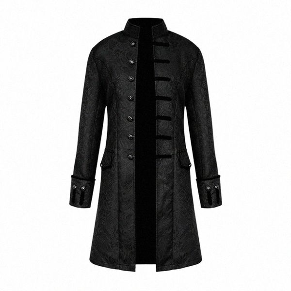 men's jackets spring retro gothic steampunk jacket men vintage floral outerwear coat casual windbreaker button mens overcoat b2hr#, Black;brown
men's jackets spring retro gothic steampunk jacket men vintage floral outerwear coat casual windbreaker button mens overcoat b2hr#, Black;brown