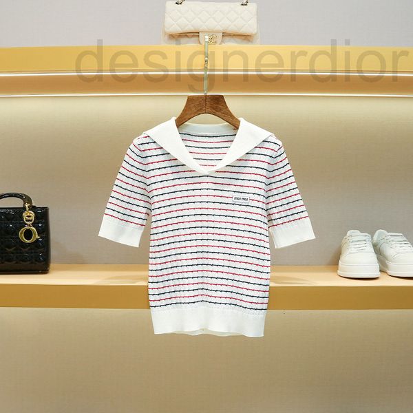 women's sweaters designer miu's striped sweater women's autumn 2022 new navy style lapel slim short, White;black
women's sweaters designer miu's striped sweater women's autumn 2022 new navy style lapel slim short, White;black