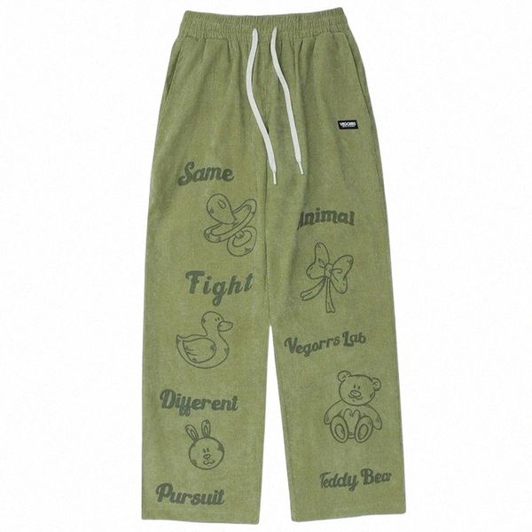 men's pants mens casual loose corduroy hiphop streetwear sweatpants oversized jogger male animal printed trousers x2qt#, Black
men's pants mens casual loose corduroy hiphop streetwear sweatpants oversized jogger male animal printed trousers x2qt#, Black
