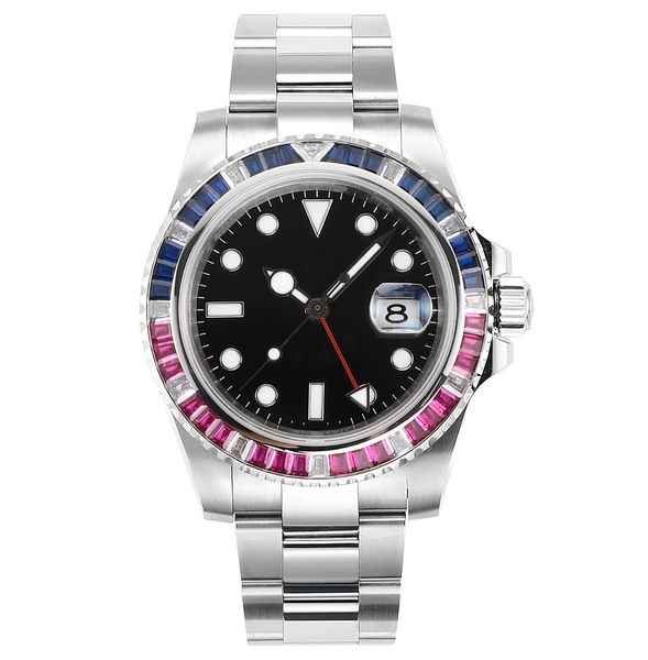

Diamond watches Men's 116759 Saru black dial 40mm 904L stainless steel ceramic rim luminous sapphire crystal glass fully automatic machine