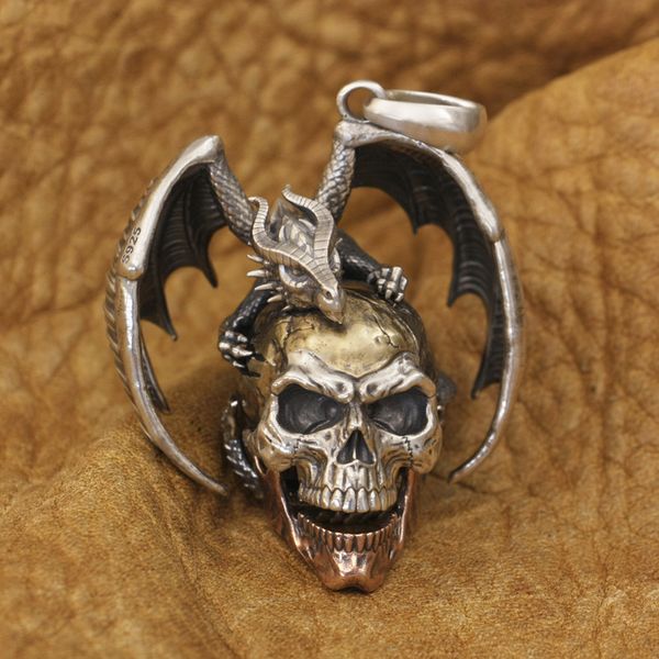 linsion 925 sterling silver pendant flying dragon punk skull mens biker style ta380
linsion 925 sterling silver pendant flying dragon punk skull mens biker style ta380