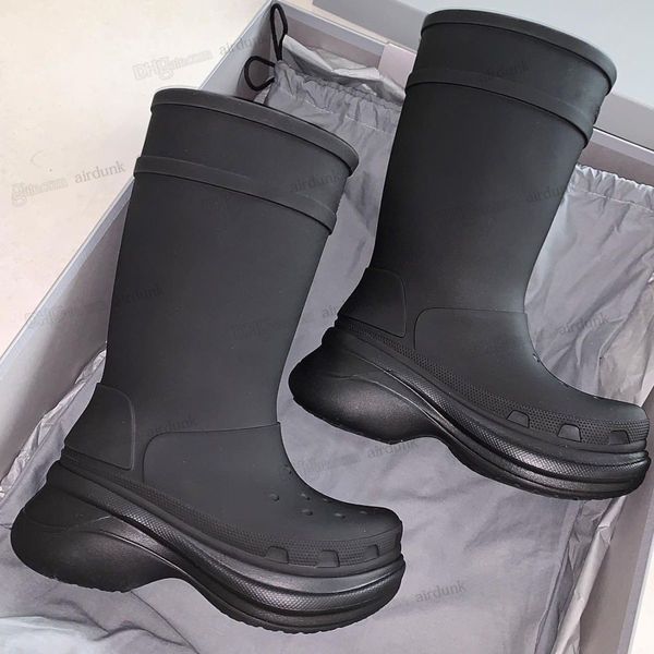 2022 latest rain boots rubber round toe long boot paris outdoor design autumn winter knight high platform big head thick bottom non-slip, Black
2022 latest rain boots rubber round toe long boot paris outdoor design autumn winter knight high platform big head thick bottom non-slip, Black