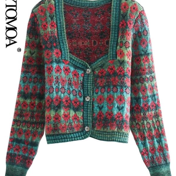 women's knits tees kpytomoa women fashion jacquard cropped knitted cardigan sweater vintage square collar button-up female outerwear ch, White
women's knits tees kpytomoa women fashion jacquard cropped knitted cardigan sweater vintage square collar button-up female outerwear ch, White
