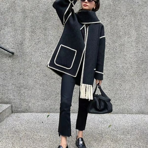 womens jackets totem winter women coat wool polyester gray color full sleeves single breasted oversize casual scarf collar 220919, Black;brown
womens jackets totem winter women coat wool polyester gray color full sleeves single breasted oversize casual scarf collar 220919, Black;brown