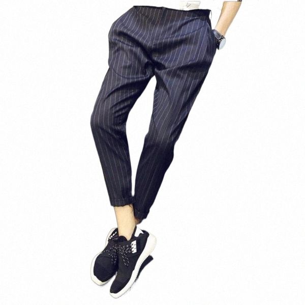 m-5xl summer men ankle length trousers stripe slim casual pants tide 9 skinny hairstylist loose costumes men's o9le#, Black
m-5xl summer men ankle length trousers stripe slim casual pants tide 9 skinny hairstylist loose costumes men's o9le#, Black