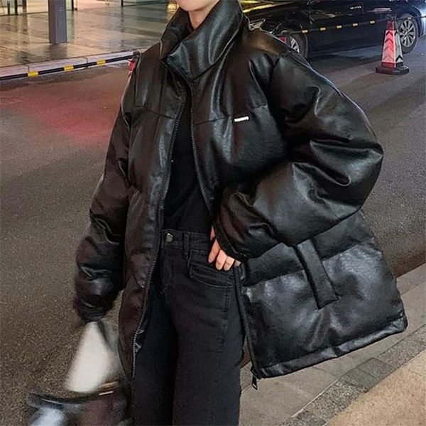 women's down parkas women puffer parkas solid black bright color thick korean winter faux leather jacket fall loose coats female matte
women's down parkas women puffer parkas solid black bright color thick korean winter faux leather jacket fall loose coats female matte
