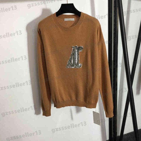 max women sweaters jumper sequined diamond letter autumn and winter fashion crew neck long sleeve wool knit designer womens sweater, White;black
max women sweaters jumper sequined diamond letter autumn and winter fashion crew neck long sleeve wool knit designer womens sweater, White;black