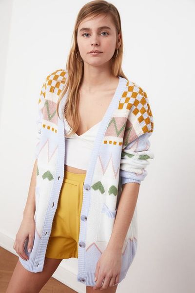 women s kits trendyol jakarl knitwear cardigan autumn spring winter women neck knitted cardigan 220919, White
women s kits trendyol jakarl knitwear cardigan autumn spring winter women neck knitted cardigan 220919, White