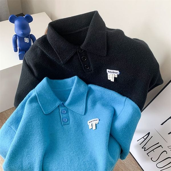 men's sweaters ader error sweater polo lapel button couple casual ader wool knitted pullover men's 220919, White;black
men's sweaters ader error sweater polo lapel button couple casual ader wool knitted pullover men's 220919, White;black