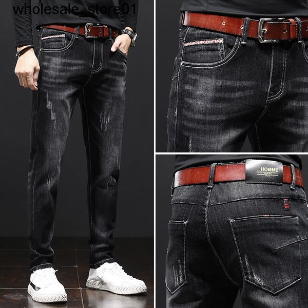 men's jeans jeans men's summer thin fashion elastic slim fit pants high street jeans spring and autumn pants, Blue
men's jeans jeans men's summer thin fashion elastic slim fit pants high street jeans spring and autumn pants, Blue