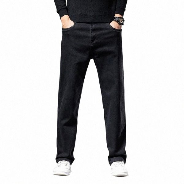 men's jeans 6-color regular thick loose straight stretch denim trousers male brand business casual plus size pants 09ri#, Blue
men's jeans 6-color regular thick loose straight stretch denim trousers male brand business casual plus size pants 09ri#, Blue