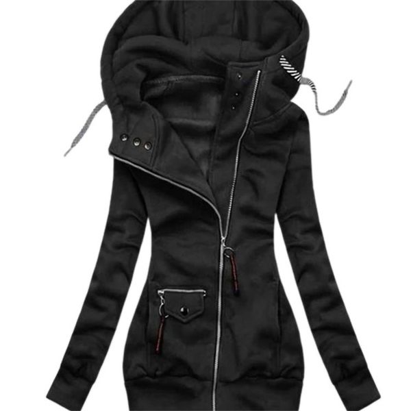 women's hoodies sweatshirts winter women solid hoodies sweatshirt fashion casual slim long sleeve hooded coat streetwear zipper jacket, Black
women's hoodies sweatshirts winter women solid hoodies sweatshirt fashion casual slim long sleeve hooded coat streetwear zipper jacket, Black