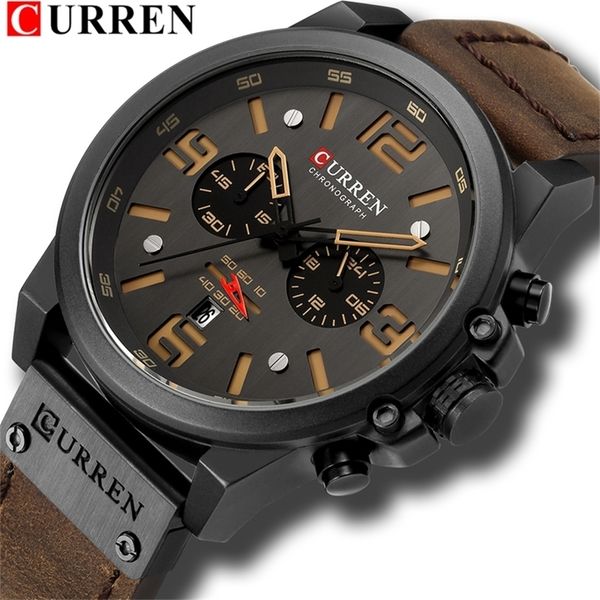 wristwatches curren mens watches luxury brand waterproof sport wrist watch chronograph quartz military genuine leather masculino 220916, Slivery;brown
wristwatches curren mens watches luxury brand waterproof sport wrist watch chronograph quartz military genuine leather masculino 220916, Slivery;brown