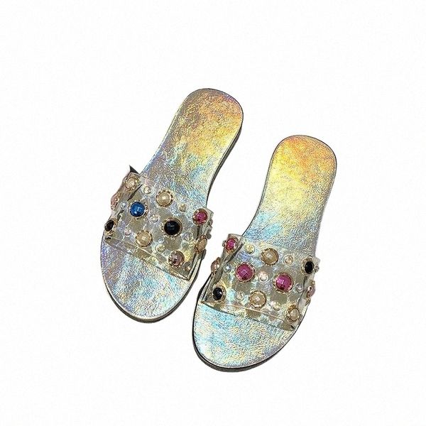 women summer rhinestone slippers woman transparent colorful ladies flats slides bling new open toe female elegant, Black
women summer rhinestone slippers woman transparent colorful ladies flats slides bling new open toe female elegant, Black