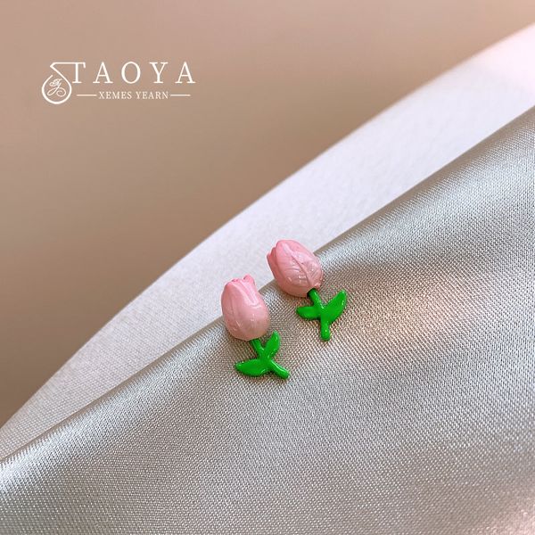 2022 new sweet pink tulip flower shape earrings french romantic jewelry party girl's elegant accessories for woman's earrings, Golden;silver
2022 new sweet pink tulip flower shape earrings french romantic jewelry party girl's elegant accessories for woman's earrings, Golden;silver