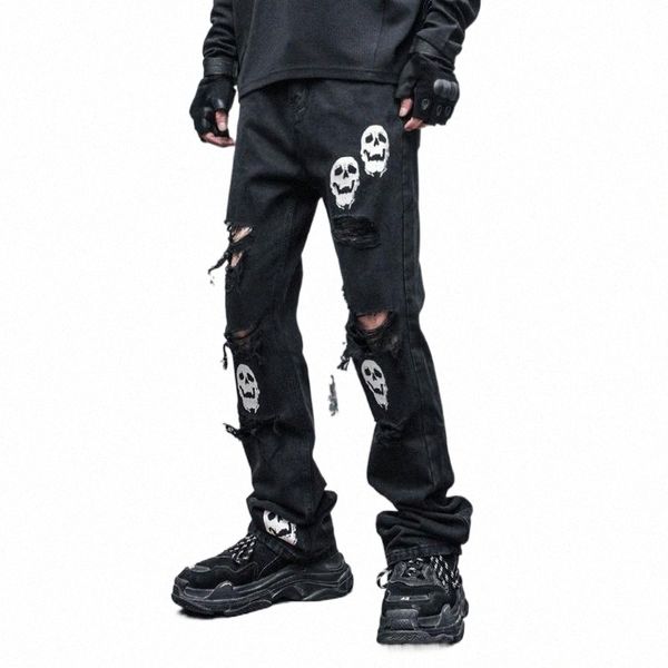 men's jeans fashion skull printed denim mens destoryed holes zipper flare hip hop streetwear summer casual joggers pants e7b1#, Blue
men's jeans fashion skull printed denim mens destoryed holes zipper flare hip hop streetwear summer casual joggers pants e7b1#, Blue