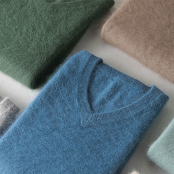 men's sweaters classic men's 100 mink cashmere sweaters solid color vneck casual knitted pullovers winter men long sleeve warm jum, White;black
men's sweaters classic men's 100 mink cashmere sweaters solid color vneck casual knitted pullovers winter men long sleeve warm jum, White;black
