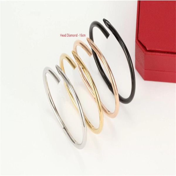 men women fashion bracelet designer gold bangle nail jewelry high end luxury cuff love cute bracelet for girlfriend valentines day coup246k, Black
men women fashion bracelet designer gold bangle nail jewelry high end luxury cuff love cute bracelet for girlfriend valentines day coup246k, Black