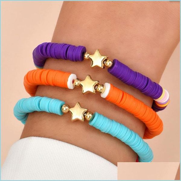 beaded strands 3pcs/set colorf polymer clay bracelet for women bohemian golden beads star charm bracelets female jewelry accessories dhuhc, Black
beaded strands 3pcs/set colorf polymer clay bracelet for women bohemian golden beads star charm bracelets female jewelry accessories dhuhc, Black