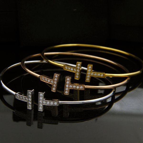 2019 classic double t letter simple graph fine rim diamond titanium steel bracelet simple fashion ol delicate rose gold bracelets for w2164, White
2019 classic double t letter simple graph fine rim diamond titanium steel bracelet simple fashion ol delicate rose gold bracelets for w2164, White