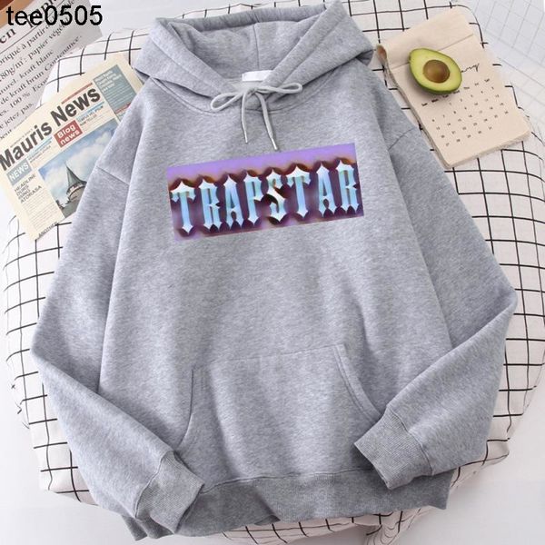 2022 new trapstar print loose plush hoodie couple pullover hoodie, Black
2022 new trapstar print loose plush hoodie couple pullover hoodie, Black