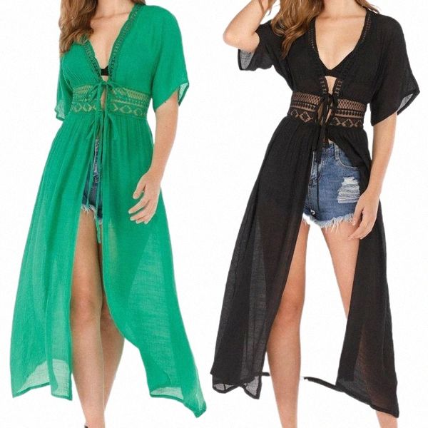 beach cover up dress women long cardigan women's lace solid bikinis ups shawl bikini tunic outwear green/black swimwear h5eh#, White;black
beach cover up dress women long cardigan women's lace solid bikinis ups shawl bikini tunic outwear green/black swimwear h5eh#, White;black