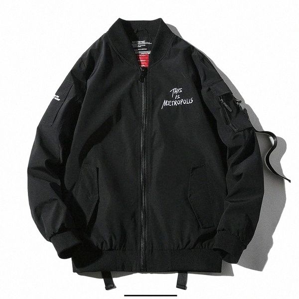 streetwear casual bomber jacket men spring autumn windbreaker ribbons mens coat fashion man overcoat men's jackets s4hv#, Black;brown
streetwear casual bomber jacket men spring autumn windbreaker ribbons mens coat fashion man overcoat men's jackets s4hv#, Black;brown