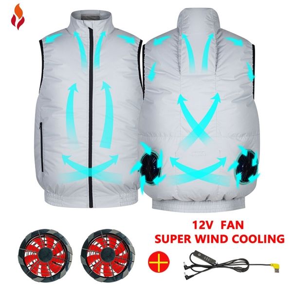 men's vests men summer air conditioning clothing fan cooling vest usb charging cooling sport man vest outdoor cooling fishing summer ve, Black;white
men's vests men summer air conditioning clothing fan cooling vest usb charging cooling sport man vest outdoor cooling fishing summer ve, Black;white