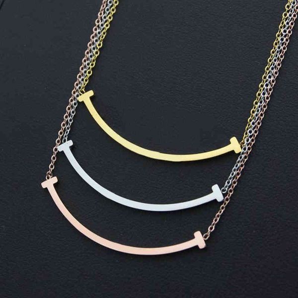 new arrive fashion classic lady 316l titanium steel smile lettering 18k plated gold necklaces with double t letter pendant 3 color, Silver
new arrive fashion classic lady 316l titanium steel smile lettering 18k plated gold necklaces with double t letter pendant 3 color, Silver