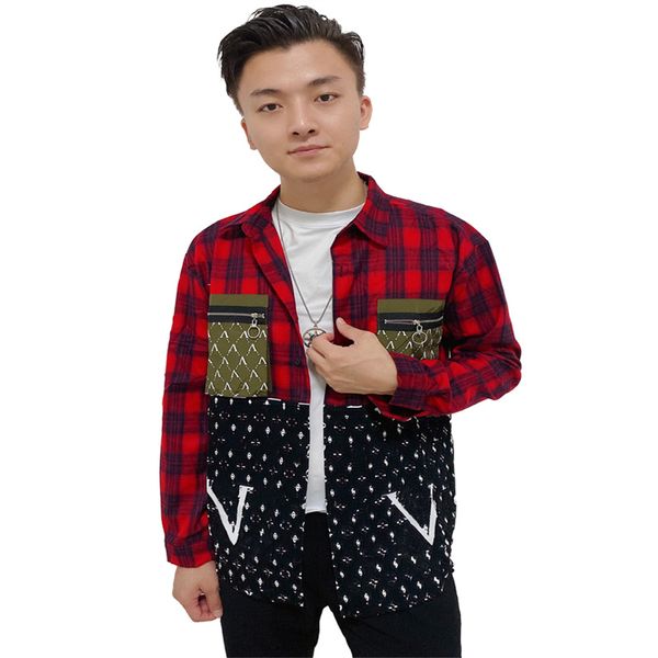 fashion men's shirt designer plaid shirt classic men and women with the same couple small organ zipper pocket color matching letter pri, White;black
fashion men's shirt designer plaid shirt classic men and women with the same couple small organ zipper pocket color matching letter pri, White;black