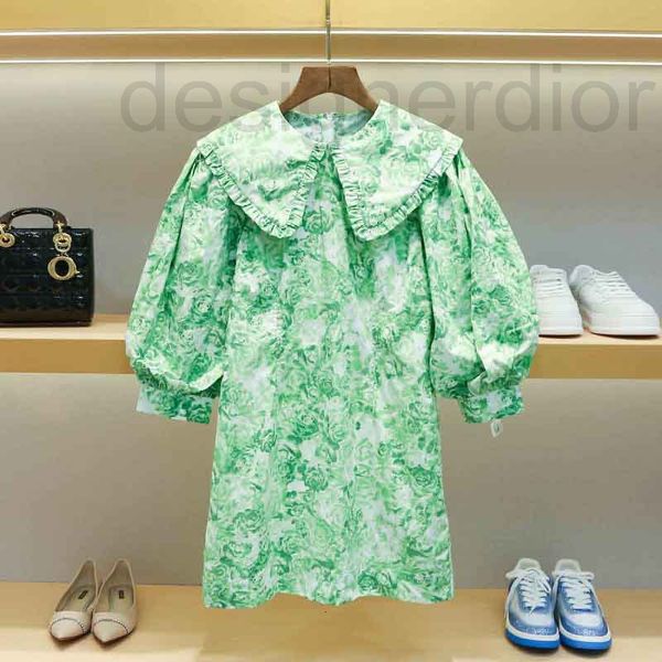 casual dresses designer family shirt dress autumn 2022 french style bubble sleeve doll collar floral short skirt, Black;gray
casual dresses designer family shirt dress autumn 2022 french style bubble sleeve doll collar floral short skirt, Black;gray