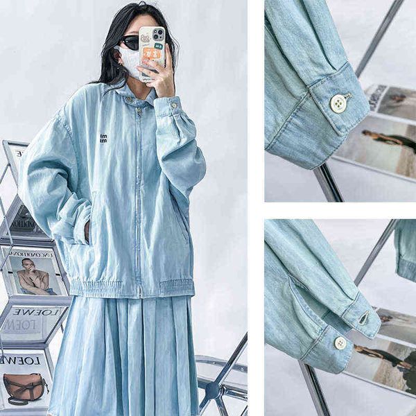 women's tracksuits autumn 22 casual simple suit thin denim coat slim light blue long sleeve women's dress, Gray
women's tracksuits autumn 22 casual simple suit thin denim coat slim light blue long sleeve women's dress, Gray