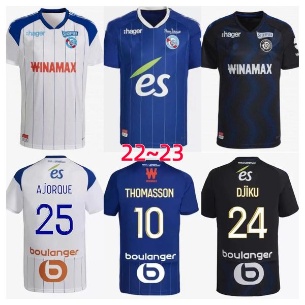 22 23 rc strasbourg alsace soccer jerseys maillot de foot home blue 2022 2023 aholou thomasson lienard diallo djiku ajorque gameiro men foot, Black
22 23 rc strasbourg alsace soccer jerseys maillot de foot home blue 2022 2023 aholou thomasson lienard diallo djiku ajorque gameiro men foot, Black