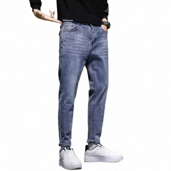 men's jeans four seasons korean version of the trend self-cultivation all-match trousers with small feet u29e#, Blue
men's jeans four seasons korean version of the trend self-cultivation all-match trousers with small feet u29e#, Blue
