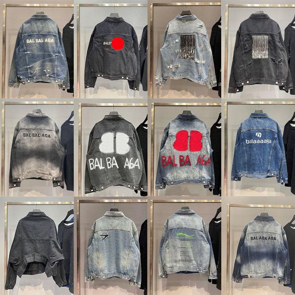men's women designer balenciaga jackets cola wave autumn winter denim letter print coat size, Black;brown
men's women designer balenciaga jackets cola wave autumn winter denim letter print coat size, Black;brown