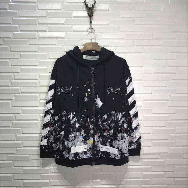 men's hoodies sweatshirts ow off wild splash ink star sky fireworks white hooded cardigan sweater zipper jacket, Black
men's hoodies sweatshirts ow off wild splash ink star sky fireworks white hooded cardigan sweater zipper jacket, Black