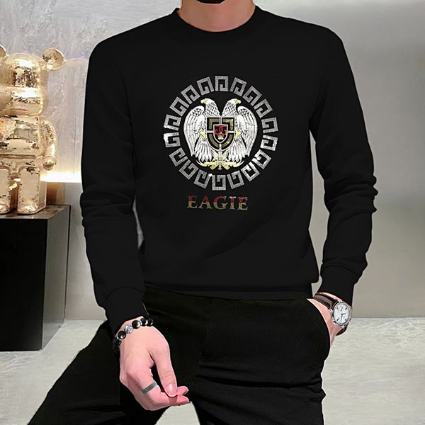 trendy fashion men's sweater hoodies sequin print eagle o-neck long sleeved t-shirt pullover high-quality male autumn clothes m-4xl, Black
trendy fashion men's sweater hoodies sequin print eagle o-neck long sleeved t-shirt pullover high-quality male autumn clothes m-4xl, Black